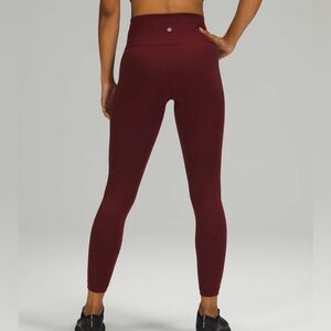 Lululemon Wunder Train Red Merlot 25”